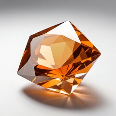 Wall Mural - Amber Gemstone, Facet Cut, Sparkling Jewel