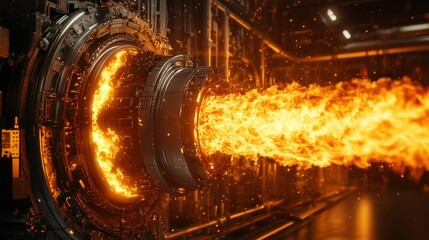 Poster - High-Energy Gas Turbine Generator Emitting Intense Flame and Heat