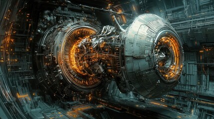 Poster - Massive Bio-Mechanical Generator Fusing Organic Elements in Space