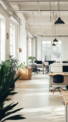 Poster - Bright and Modern Office Space with Clean Lines and Natural Light