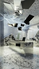 Poster - Contemporary Modern Office Space with Geometric Design Elements