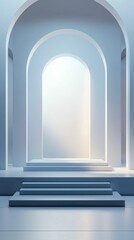 Poster - Modern Empty Stage Podium with Clean Lines and Minimalist Design