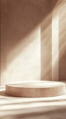 Poster - Empty Stage with Soft Ambient Lighting in Minimalist Scene