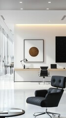 Poster - Minimal Modern Office Space with Crisp Lines and Elegant Design