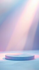 Poster - Minimalist Stage Podium Scene with Soft Lighting and Empty Space