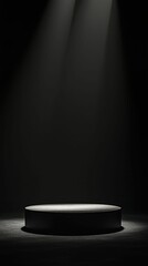 Poster - Minimalist Empty Stage Podium Scene with Dramatic Lighting Effect