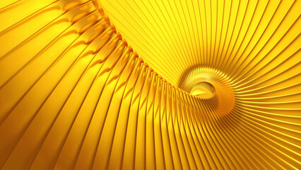 Poster - Gold striped pattern background, 3d lines design, abstract golden wavy background for business presentation.