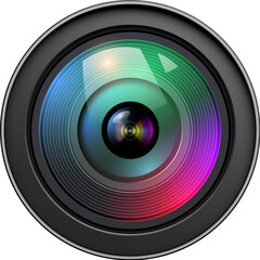 Poster - Camera photo lens isolated, 3d icon.