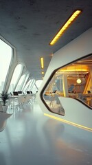 Poster - Ultra Modern Office Space with Futuristic Design Elements