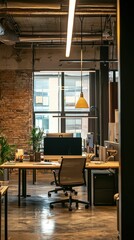 Poster - Creative Modern Urban Office Space with Chic Design Elements