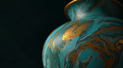 Poster - Elegant ceramic vase with unique abstract design for home decor