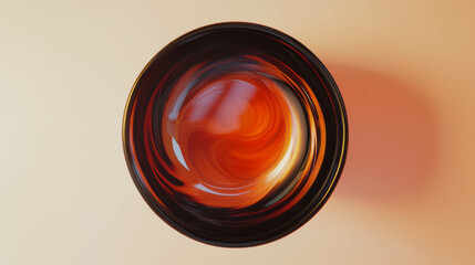 Poster - Modern minimalist coffee art with abstract swirl design concept