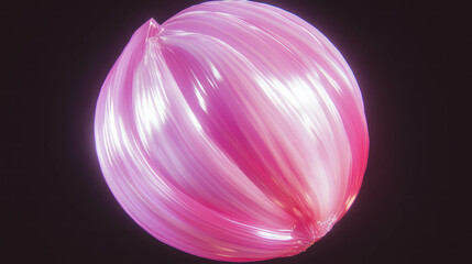 Aufkleber - Vibrant red onion against dark background for culinary design and marketing