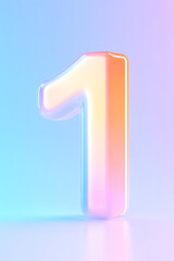 Poster - Countdown number 1 illustration poster