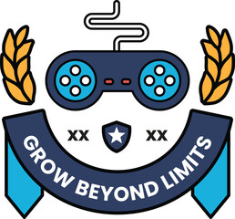 Wall Mural - illustration in the concept of a game controller in a line style