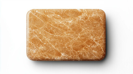 Poster - Realistic empty rectangular marble platter for elegant kitchen and dining decor