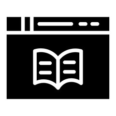Poster - Blog Book Digital Glyph Icon