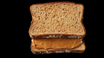 Poster - Delicious peanut butter and honey sandwich on whole wheat bread
