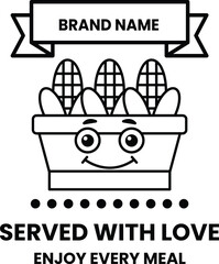 Wall Mural - smiling cartoon plant with a pot