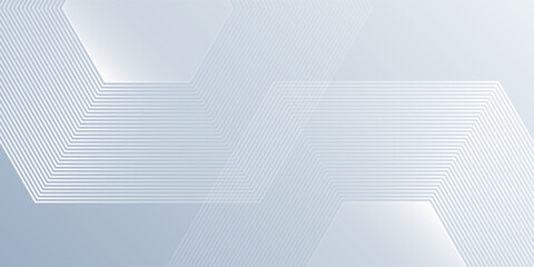 Modern hexagon lines on gray background. Geometric stripe abstract modern