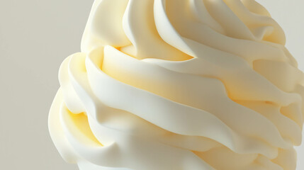 Poster - Realistic vanilla buttercream frosting texture for culinary design and inspiration