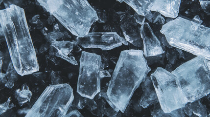 Poster - Surreal deep space dust and ice crystals texture for artistic design