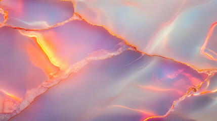 Poster - Iridescent obsidian and quartz veins - mesmerizing mineral texture for artistic design