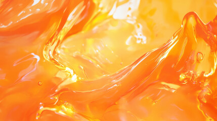 Aufkleber - Vibrant texture of burst orange juice capturing freshness