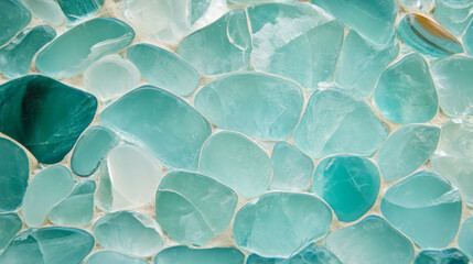 Poster - Tranquil sea glass and tumbled pebbles texture for artistic inspiration