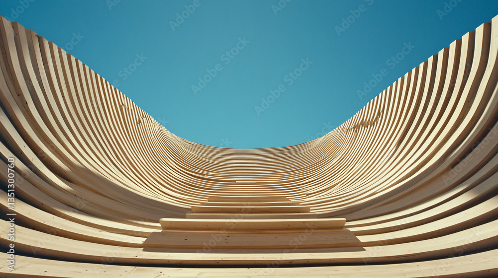 Uniquely curved building showcasing innovative architecture with ...