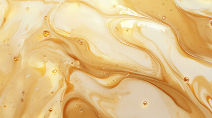 Poster - Smooth creamy peanut butter and honey texture for culinary design