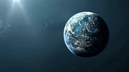 Poster - A stunning depiction of Earth set against the vastness of space, symbolizing the intersection of technology, business, and artificial intelligence in a rapidly evolving world