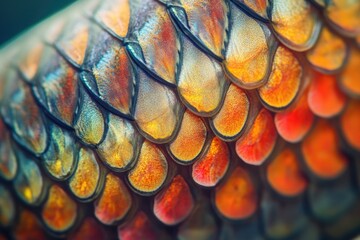 Poster - Detailed image of fish scales, perfect for biology or aquarium-related uses