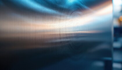 Poster - Abstract close-up of textured metal surface with subtle light reflection