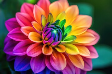 Poster - A detailed view of a vibrant flower, perfect for use in designs about nature, beauty, or simplicity