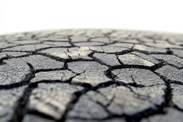 Aufkleber - A close-up view of a tire on the road, suitable for use in automotive or travel-related contexts