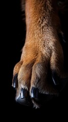 Aufkleber - A close-up shot of a dog's paw resting on a computer mouse, perfect for illustrations about technology and pets