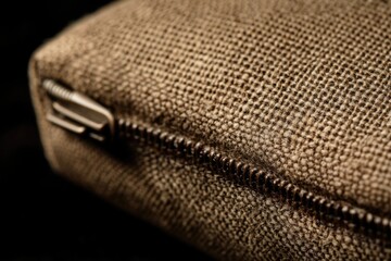 Aufkleber - A close-up shot of the zipper on a bag, suitable for use in illustrations or designs