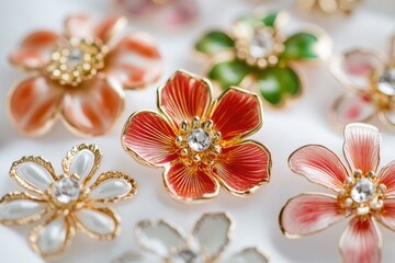 Poster - A bouquet of vibrant flowers from different angles and colors, perfect for use in lifestyle or nature photography