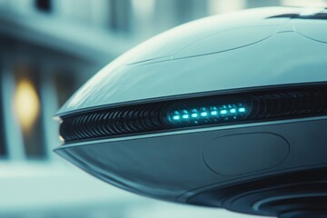 Poster - A close-up shot of a car's rear view mirror, ideal for use in travel or automotive-themed designs