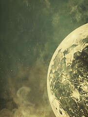 Leinwandbilder - Moon, with a soft gradient transitioning