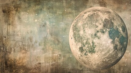 Leinwandbilder - Moon, with a soft gradient transitioning