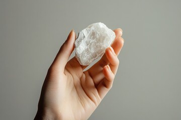 Poster - A person grasping a rock in their hand