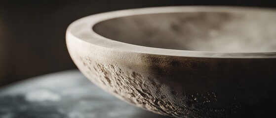 Poster - A close-up view of a bowl sitting on a table, suitable for use in food or product photography