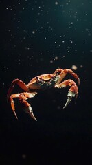 Aufkleber - A crab floats on the surface of calm water