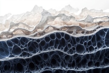 Poster - A close-up shot of a piece of fabric showing its intricate texture and pattern