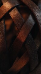 Poster - A detailed shot of a wooden knot with intricate details and textures