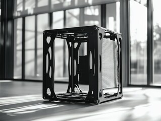 Poster - A close-up image of a classic film camera in monochrome tones