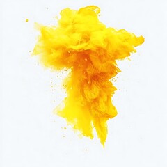 Poster - A vibrant explosion of yellow color against a white background