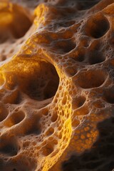 Poster - A close-up view of a rock with holes in it